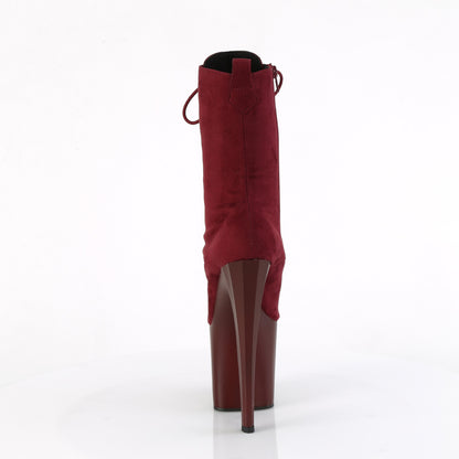 【PLEASER】ENCHANT-1040 シューズ Burgundy Faux Suede/Burgundy Matte【取寄】