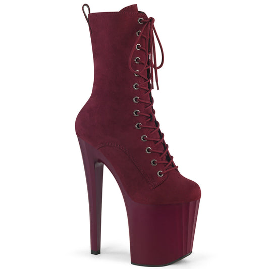【PLEASER】ENCHANT-1040 シューズ Burgundy Faux Suede/Burgundy Matte【取寄】