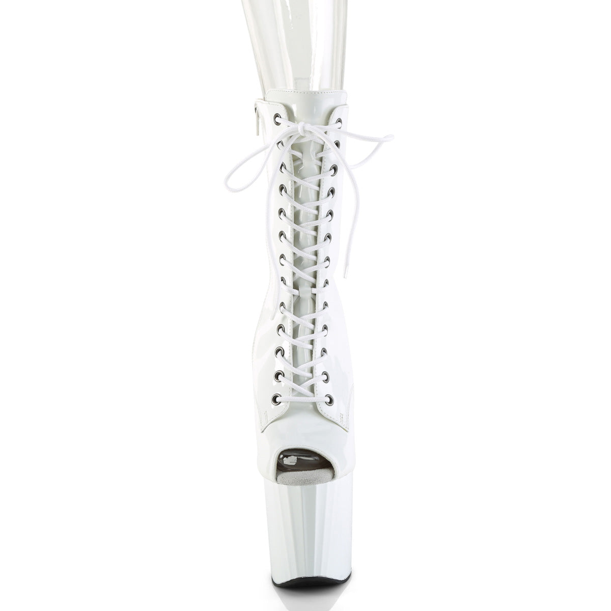 【PLEASER】ENCHANT-1041 プラットフォームシューズ Wht Pat/Wht【取寄】