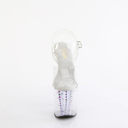 【PLEASER】ENCHANT-708RS-02 プラットフォームシューズ Clr/Clr-AB RS【取寄】