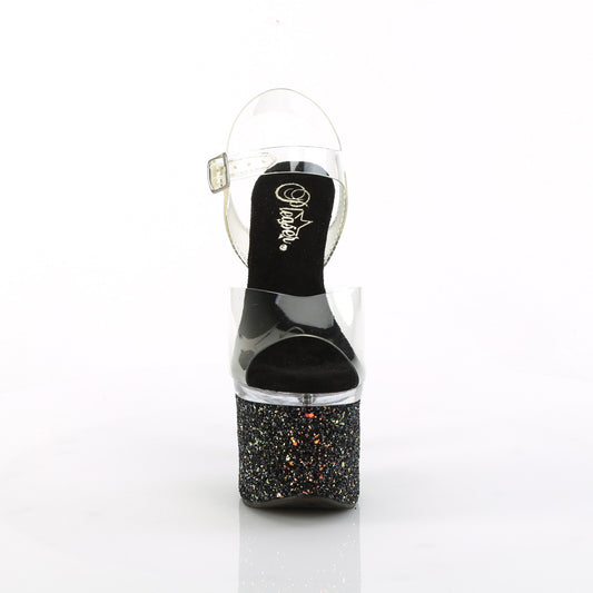 【PLEASER】ESTEEM-708LG シューズ Clr/Clr-Blk Multi Glitter【取寄】