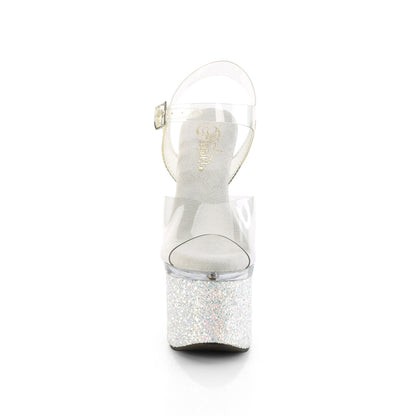 【PLEASER】ESTEEM-708LG シューズ Clr/Clr-Wht Multi Glitter【取寄】