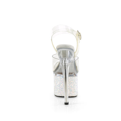 【PLEASER】ESTEEM-708LG シューズ Clr/Clr-Wht Multi Glitter【取寄】