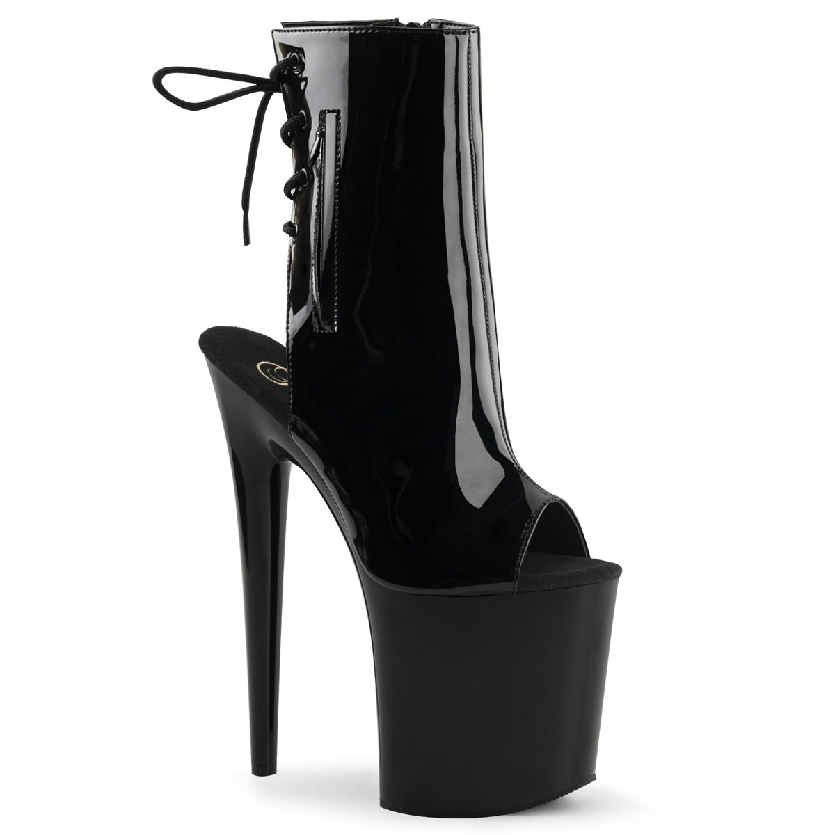 【PLEASER】FLAMINGO-1018 シューズ Blk Pat/Blk【取寄】