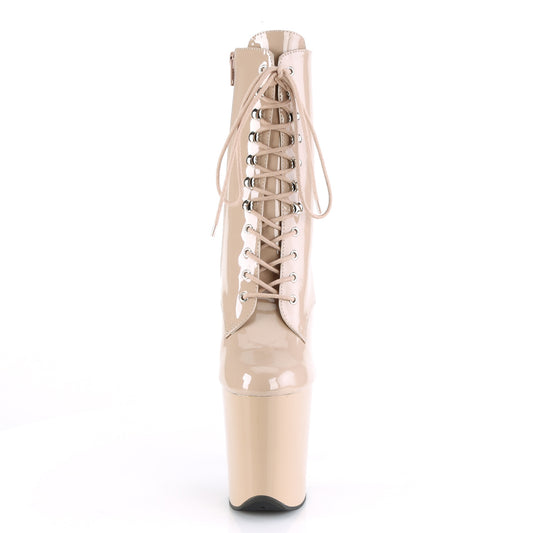 【PLEASER】FLAMINGO-1020 プラットフォームシューズ Nude Pat/Nude【取寄】