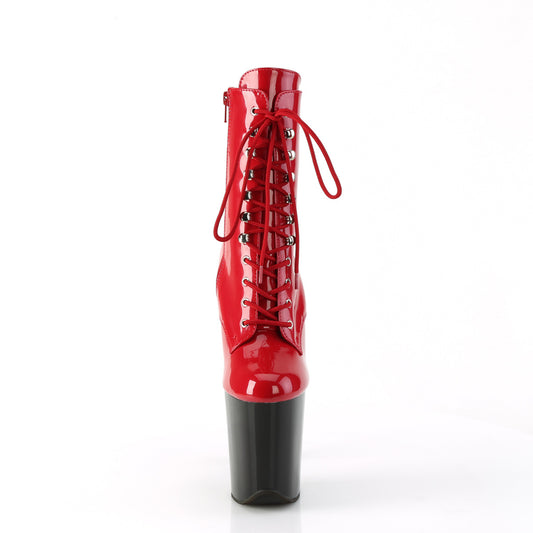 【PLEASER】FLAMINGO-1020 プラットフォームシューズ Red Pat/Blk【取寄】