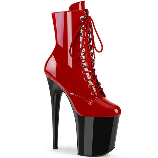 【PLEASER】FLAMINGO-1020 プラットフォームシューズ Red Pat/Blk【取寄】