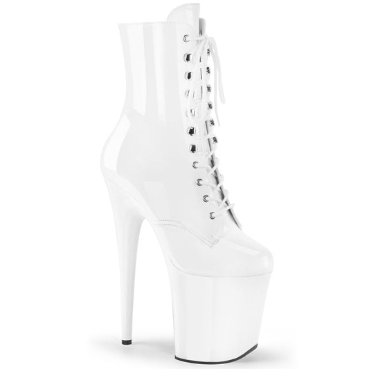 【PLEASER】FLAMINGO-1020 プラットフォームシューズ Wht Pat/Wht【取寄】