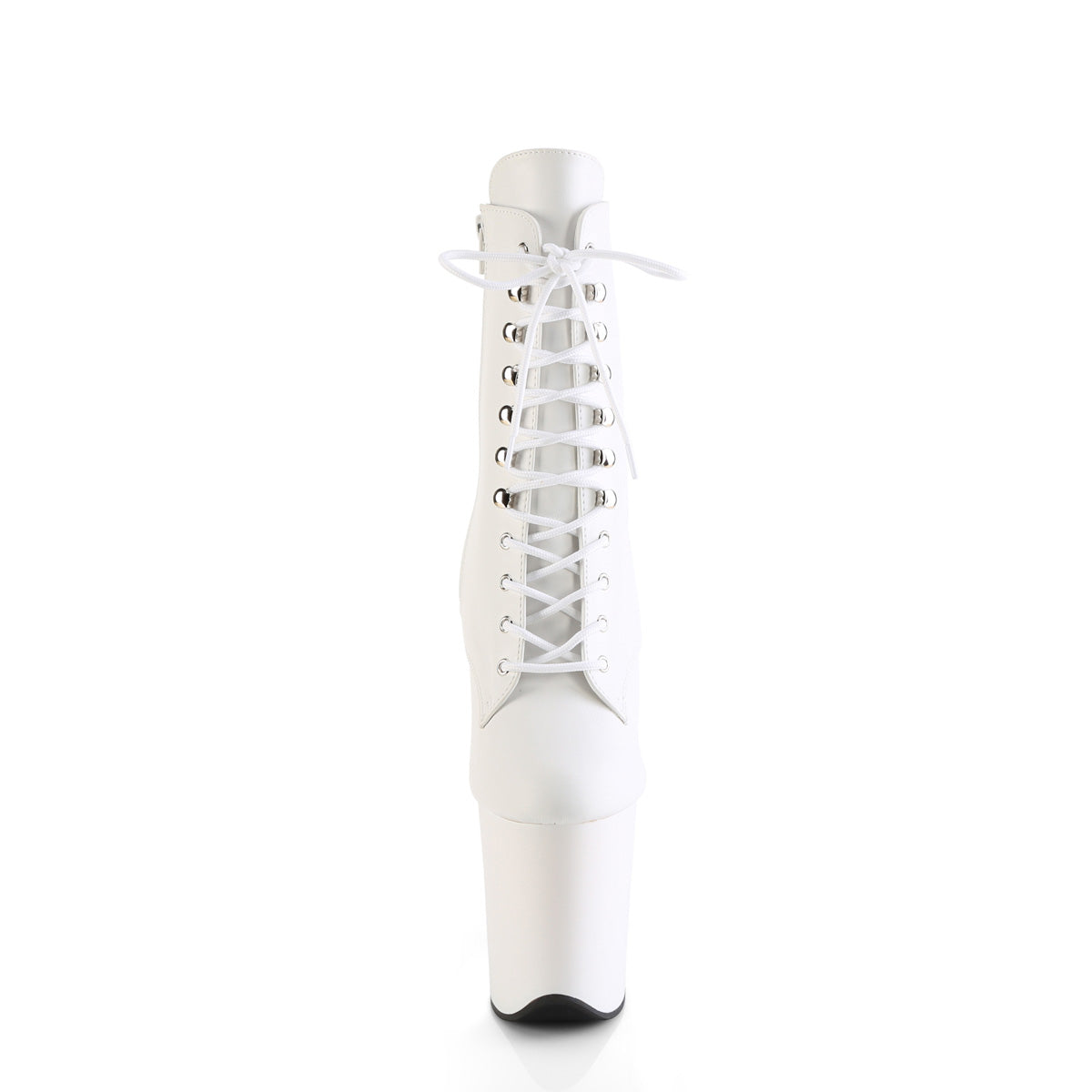 【PLEASER】FLAMINGO-1020 シューズ Wht Faux Leather/Wht Matte【取寄】