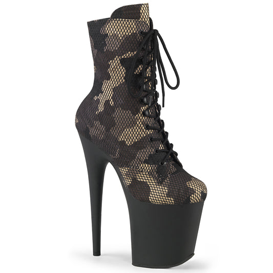 【PLEASER】FLAMINGO-1020CM プラットフォームシューズ Green Camo-Mesh/Blk Matte【取寄】