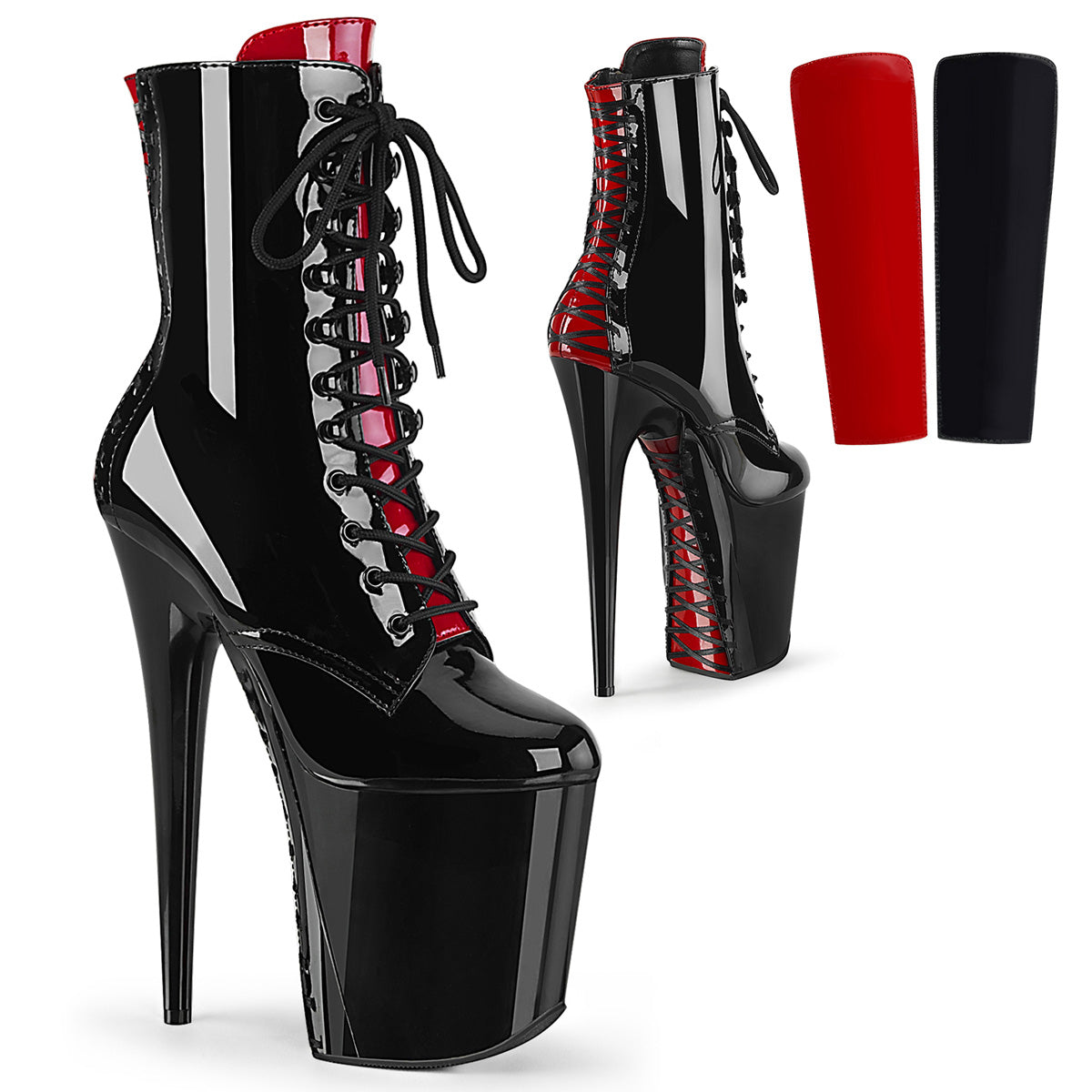 【PLEASER】FLAMINGO-1020FH シューズ Blk Pat/Blk【取寄】