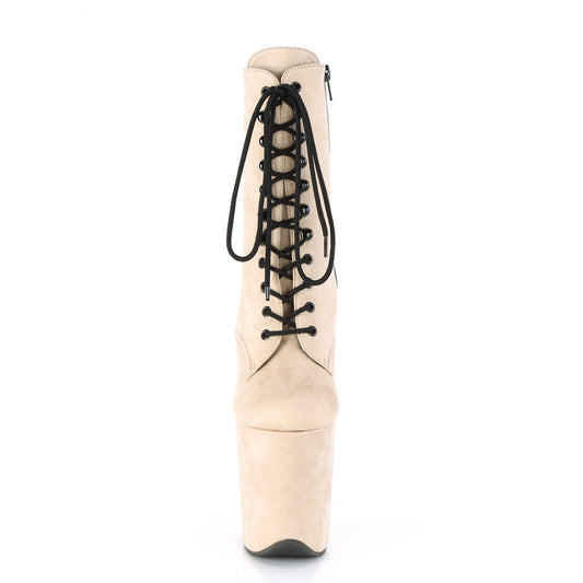 【PLEASER】FLAMINGO-1020FS プラットフォームシューズ Beige Faux Suede/Beige Faux Suede【取寄】