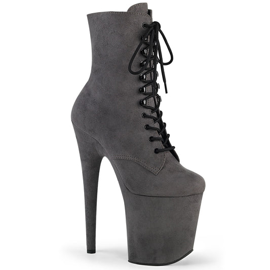 【PLEASER】FLAMINGO-1020FS プラットフォームシューズ Grey Faux Suede/Grey Faux Suede【取寄】