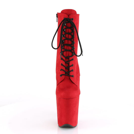 【PLEASER】FLAMINGO-1020FS プラットフォームシューズ Red Faux Suede/Red Faux Suede【取寄】