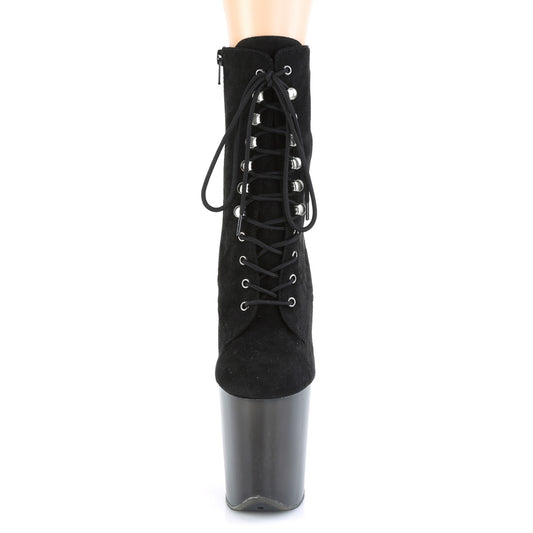 【PLEASER】FLAMINGO-1020FST プラットフォームシューズ Blk Faux Suede/Frosted Blk【取寄】