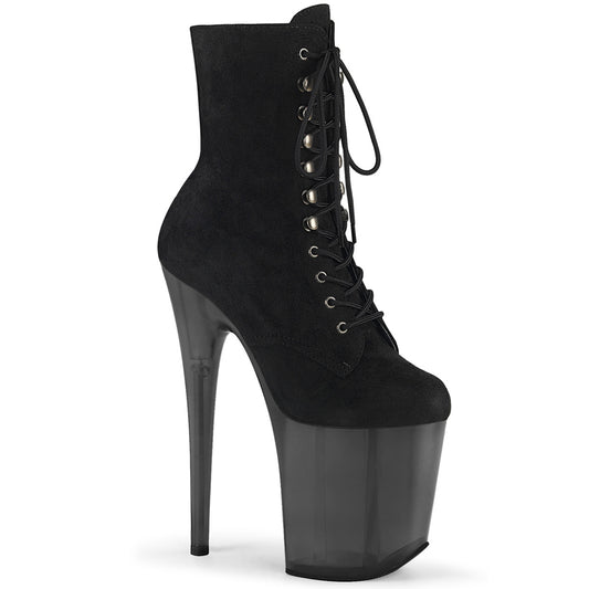 【PLEASER】FLAMINGO-1020FST プラットフォームシューズ Blk Faux Suede/Frosted Blk【取寄】