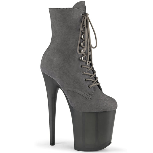 【PLEASER】FLAMINGO-1020FST プラットフォームシューズ Grey Faux Suede/Frosted Grey【取寄】