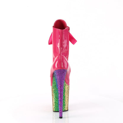 【PLEASER】FLAMINGO-1020HG シューズ H. Pink Holo Pat/Rainbow Glitter【取寄】