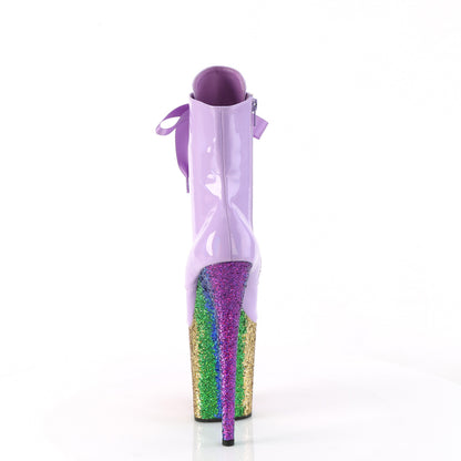 【PLEASER】FLAMINGO-1020HG プラットフォームシューズ Lavender Holo Pat/Rainbow Glitter【取寄】