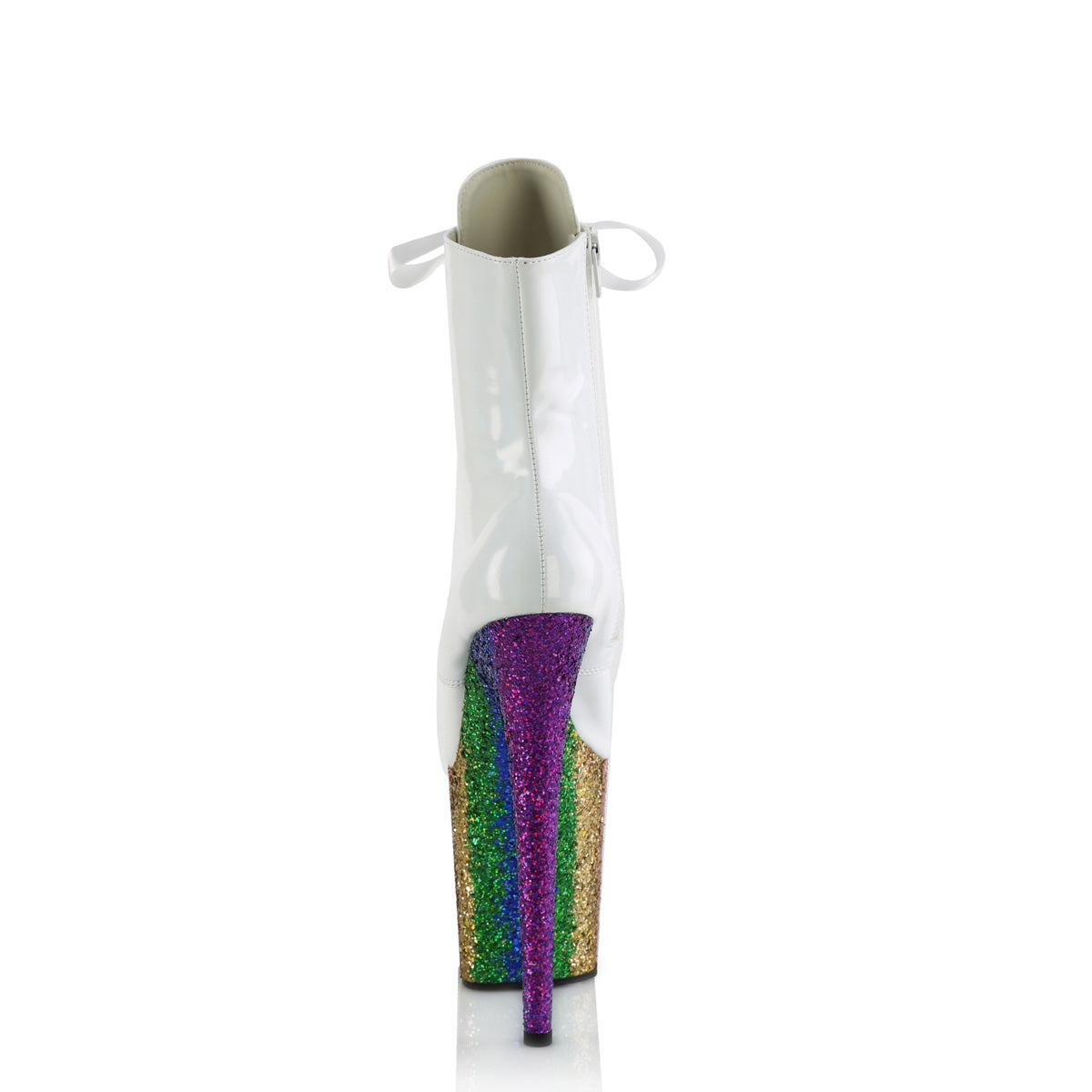 【PLEASER】FLAMINGO-1020HG プラットフォームシューズ Wht Holo Pat/Rainbow Glitter【取寄】