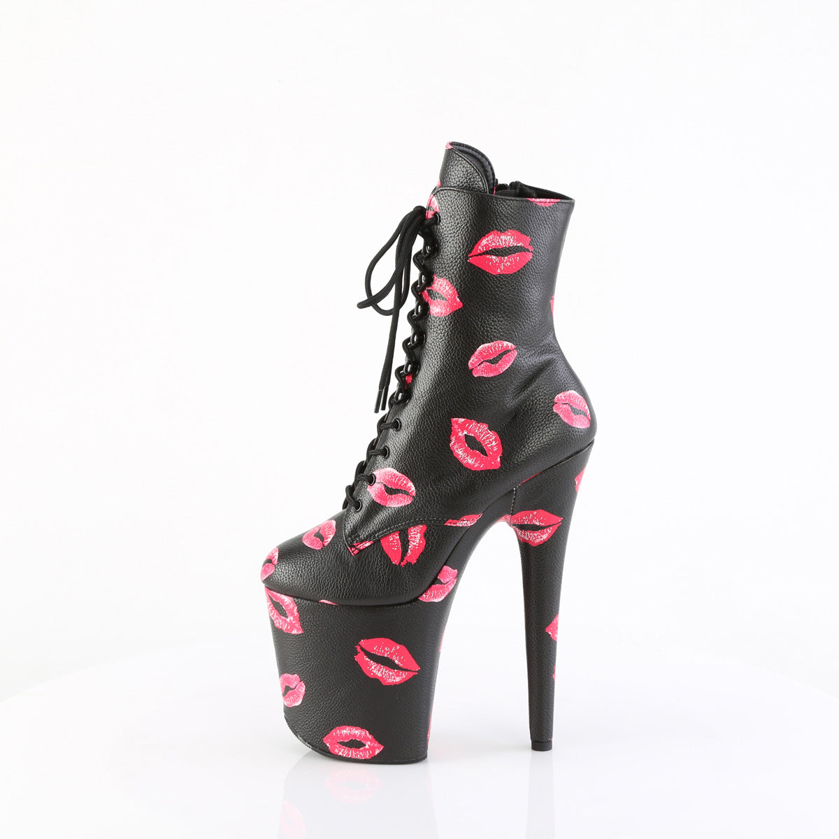 【PLEASER】FLAMINGO-1020KISSES シューズ Blk Faux Leather/Blk Faux Leather【取寄】