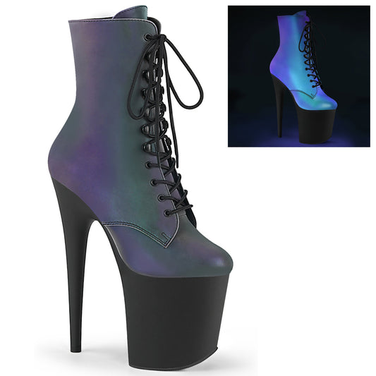 【PLEASER】FLAMINGO-1020REFL プラットフォームシューズ Green Multi Reflective/Blk Matte【取寄】
