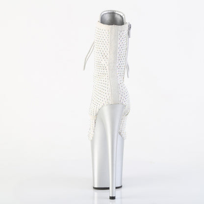 【PLEASER】FLAMINGO-1020RM シューズ Silver Faux Sude-RS Mesh/Slv Matte【取寄】
