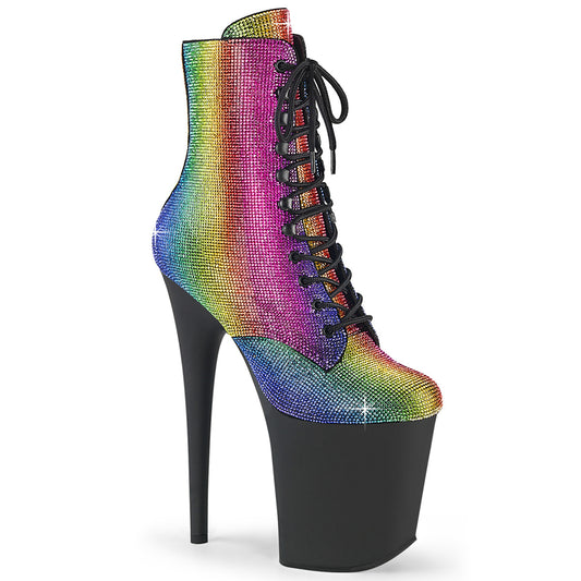 【PLEASER】FLAMINGO-1020RS プラットフォームシューズ Rainbow RS/Blk Matte【取寄】