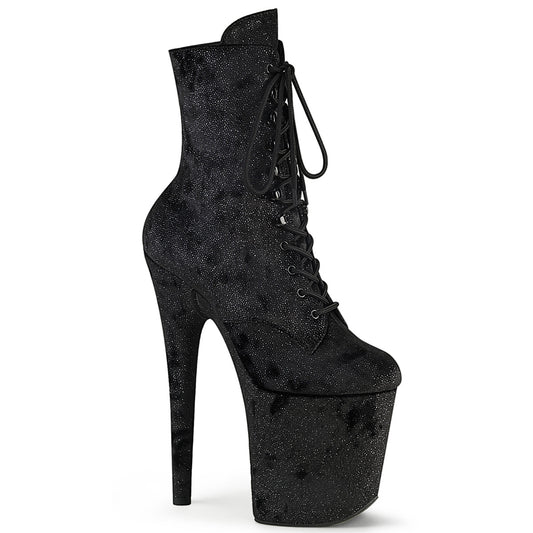 【PLEASER】FLAMINGO-1020WR プラットフォームシューズ Blk Shimmering Fabric/Blk【取寄】