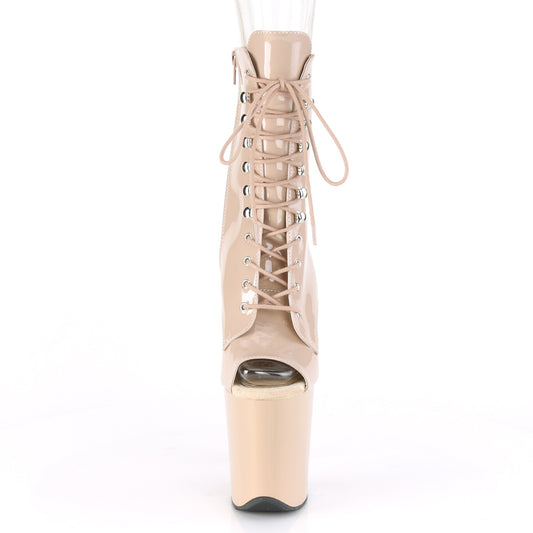 【PLEASER】FLAMINGO-1021 プラットフォームシューズ Nude Pat/Nude【取寄】