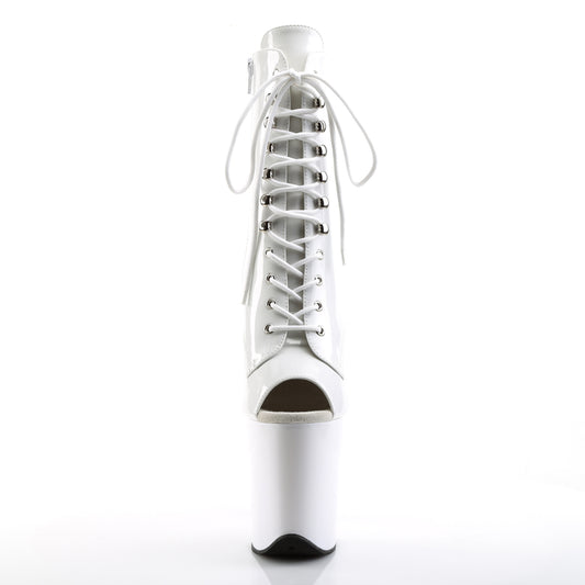 【PLEASER】FLAMINGO-1021 プラットフォームシューズ Wht Pat/Wht【取寄】