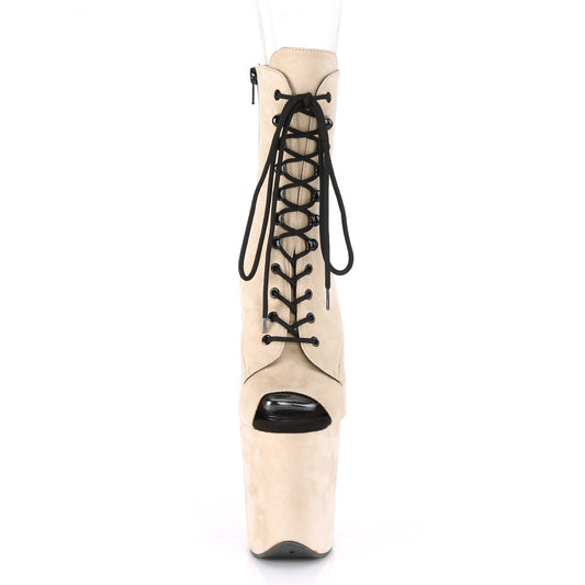 【PLEASER】FLAMINGO-1021FS プラットフォームシューズ Beige Faux Suede/Beige Faux Suede【取寄】
