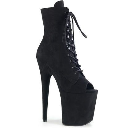 【PLEASER】FLAMINGO-1021FS プラットフォームシューズ Blk Faux Suede/Blk Faux Suede【取寄】