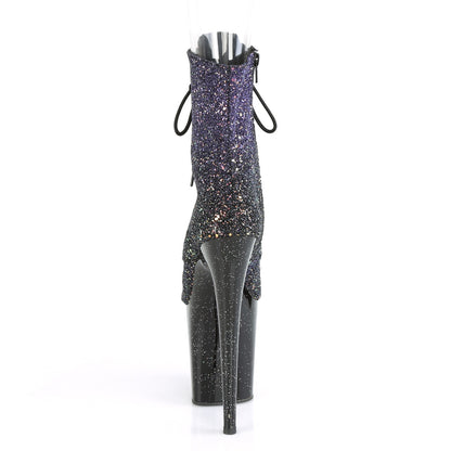 【PLEASER】FLAMINGO-1021OMBG プラットフォームシューズ Purple Multi Glitter/Blk【取寄】