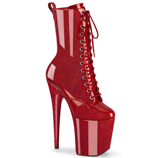 【PLEASER】FLAMINGO-1040GP シューズ Ruby Red Glitter Pat/M【取寄】