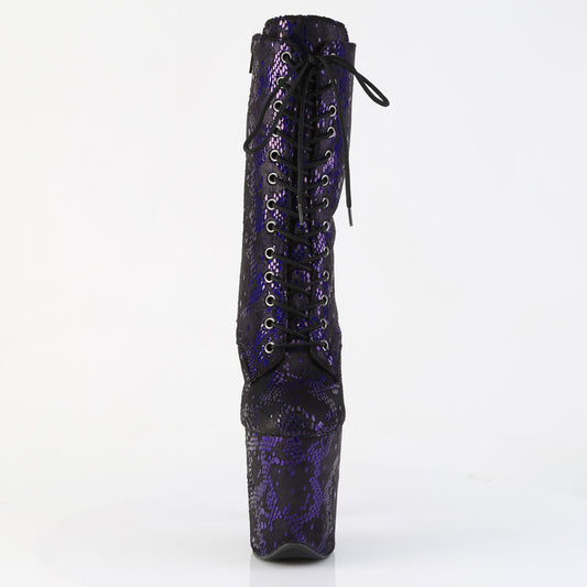 【PLEASER】FLAMINGO-1040SPF シューズ Purple Metallic Snake Print Fabric/M【取寄】