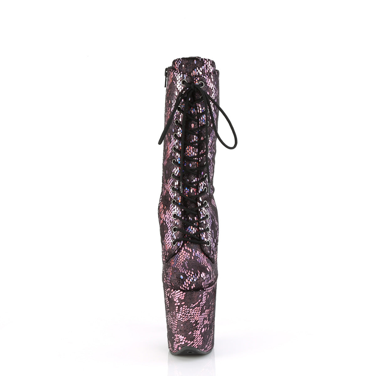 【PLEASER】FLAMINGO-1040SPF プラットフォームシューズ B. Pink Metallic Holo Snake Print Fabric/M【取寄】