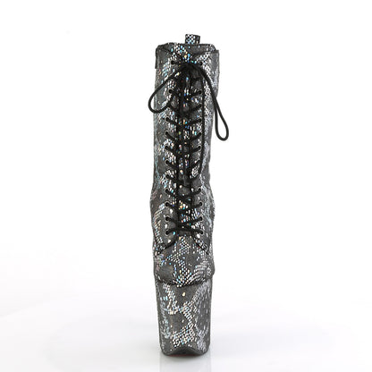 【PLEASER】FLAMINGO-1040SPF シューズ Silver Metallic Holo Snake Print Fabric/M【取寄】