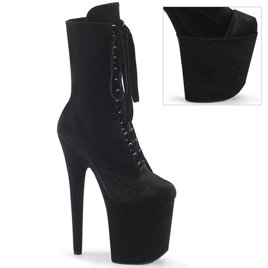 【PLEASER】FLAMINGO-1045VEL シューズ Blk Velvet/Blk Velvet【取寄】