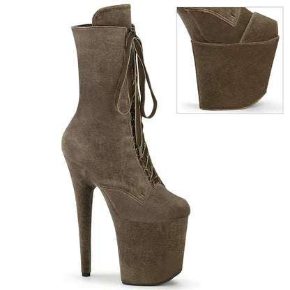 【PLEASER】FLAMINGO-1045VEL シューズ Khaki Velvet/Khaki Velvet【取寄】