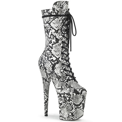 【PLEASER】FLAMINGO-1050SP プラットフォームシューズ Blk-Wht Snake Print/Blk-Wht Snake Print【取寄】