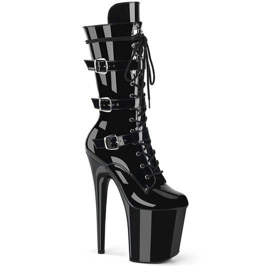 【PLEASER】FLAMINGO-1053 プラットフォームシューズ Blk Pat/Blk【取寄】