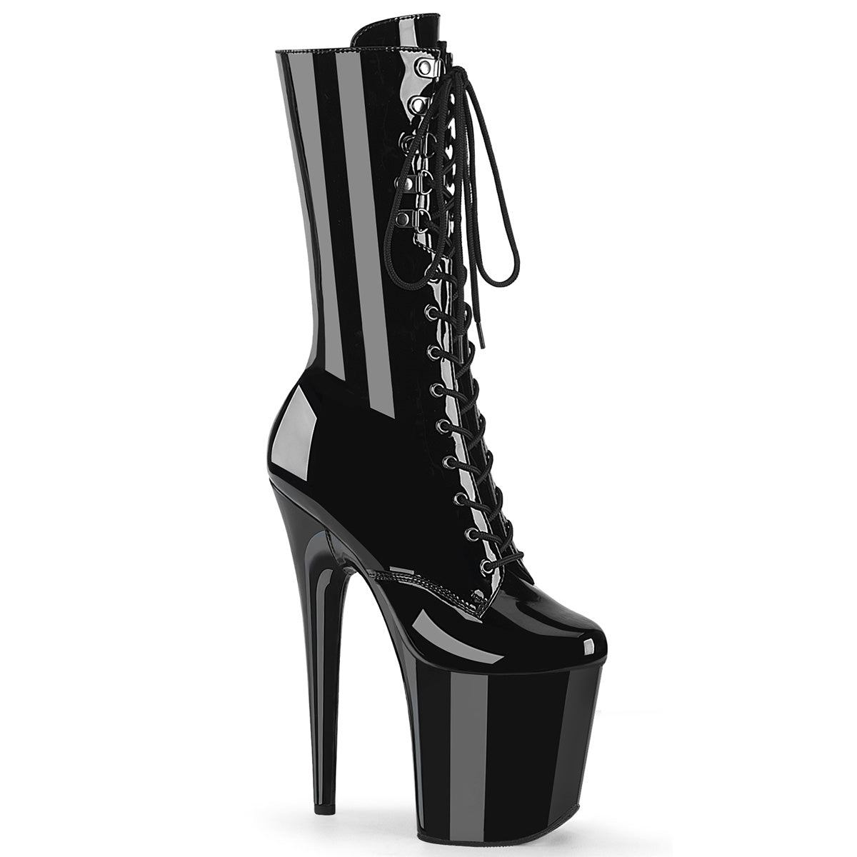 【PLEASER】FLAMINGO-1054 シューズ Blk Pat/Blk【取寄】
