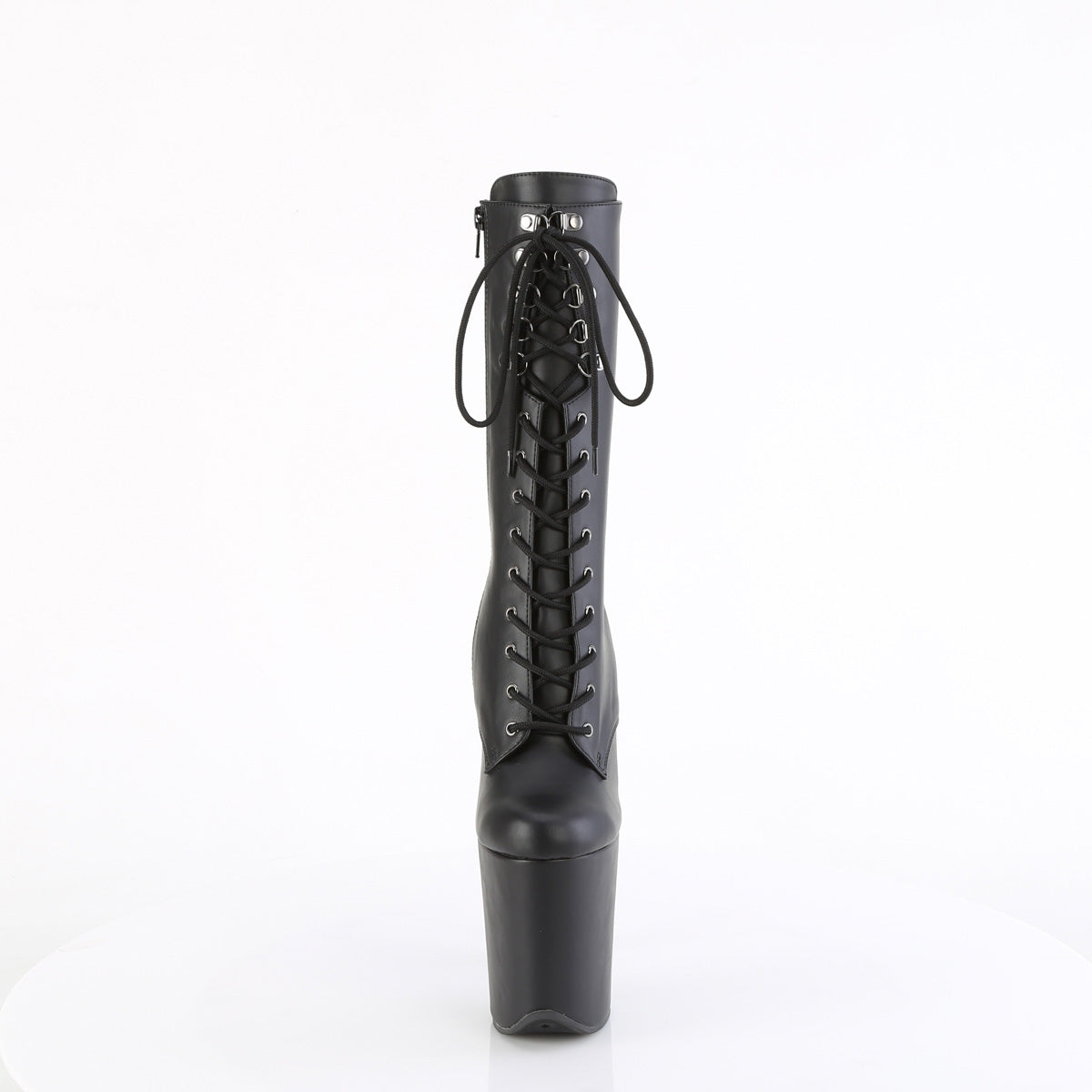 【PLEASER】FLAMINGO-1054 プラットフォームシューズ Blk Faux Leather/Blk Matte【取寄】
