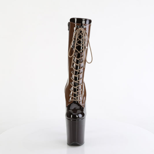 【PLEASER】FLAMINGO-1054DC プラットフォームシューズ Mocha-Coffee Pat/Mocha Coffee【取寄】