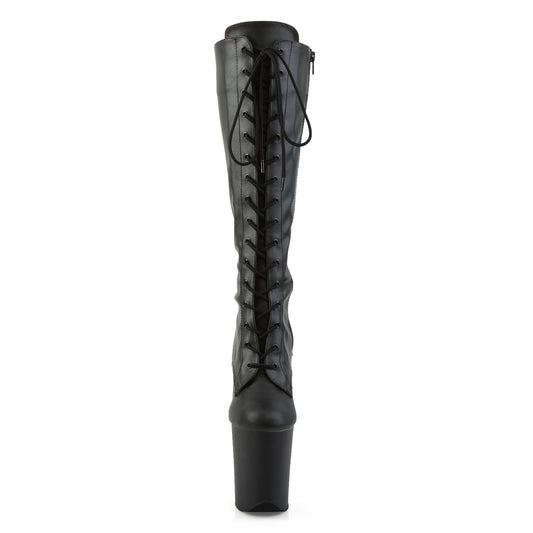 【PLEASER】FLAMINGO-2023 プラットフォームシューズ Blk Str Faux Leather/Blk Matte【取寄】