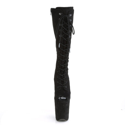 【PLEASER】FLAMINGO-2051FS プラットフォームシューズ Blk Faux Suede/Blk Faux Suede【取寄】