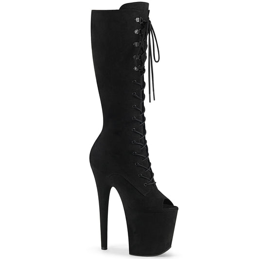 【PLEASER】FLAMINGO-2051FS プラットフォームシューズ Blk Faux Suede/Blk Faux Suede【取寄】