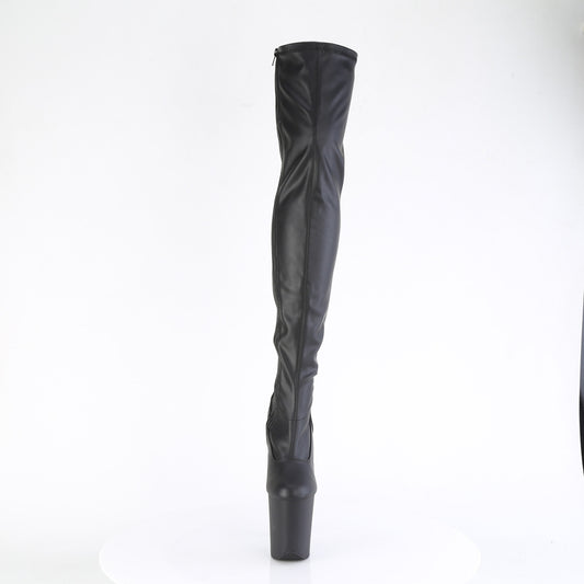 【PLEASER】FLAMINGO-3000 プラットフォームシューズ Blk Faux Leather/Blk Matte【取寄】