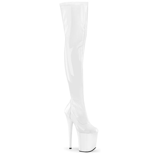 【PLEASER】FLAMINGO-3000 プラットフォームシューズ Wht Str Pat/Wht【取寄】
